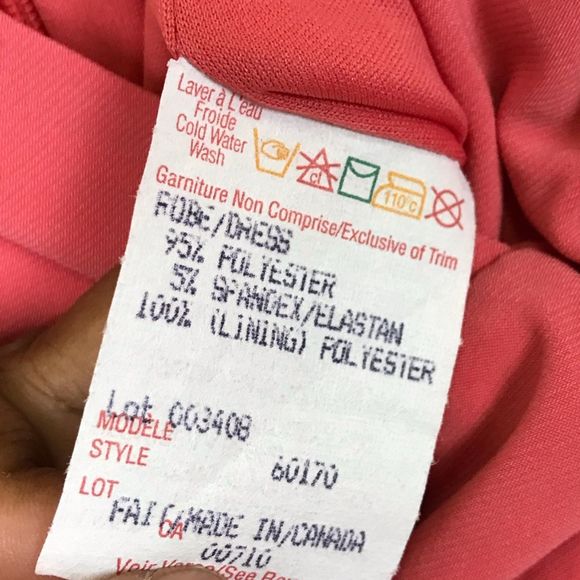 Joseph Ribkoff Coral Pink A-line Dress - Picture 7 of 7